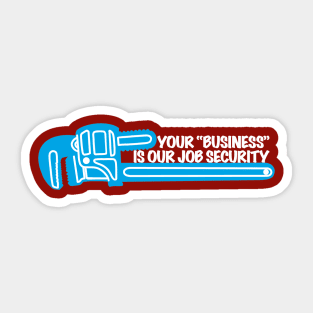 Plumbing Humor, Retro Plumber Graphic, Neon Construction Design Sticker